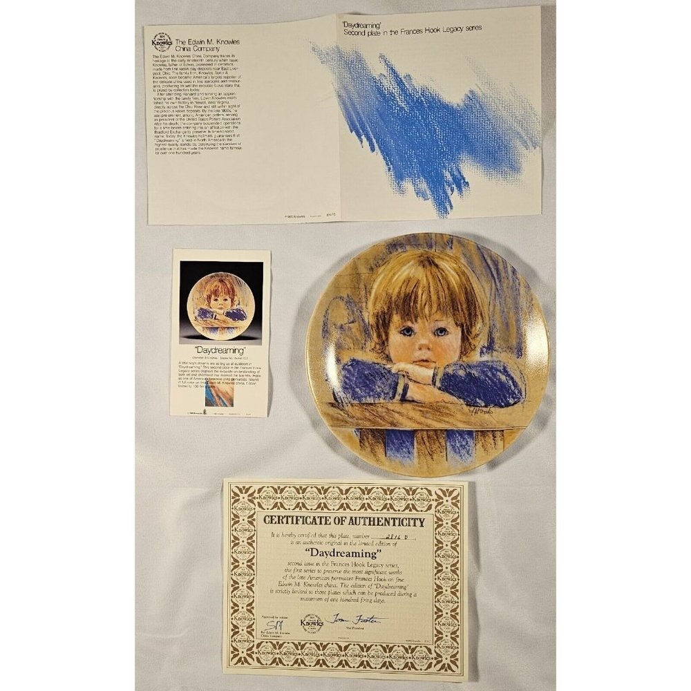 Daydreaming Plate 2 Frances Hook Legacy Series Collectors Plate- NIB (SH5U) - Picture 2 of 7